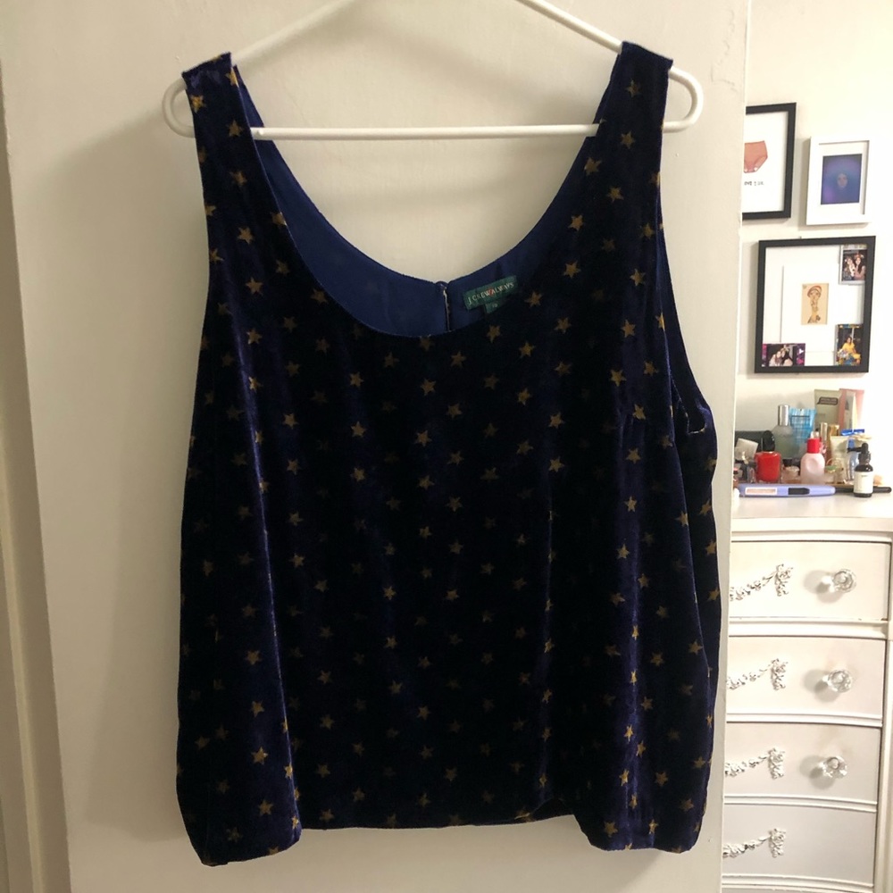 J. Crew Velvet Star Tank